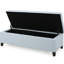 Avec rangement - tissu doux et capitonnage H 16,43 po x l 49,66 po x P 19,25 po
