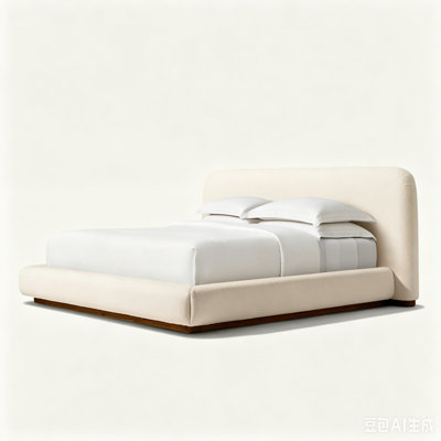 Lit plateforme tapissier Boucle