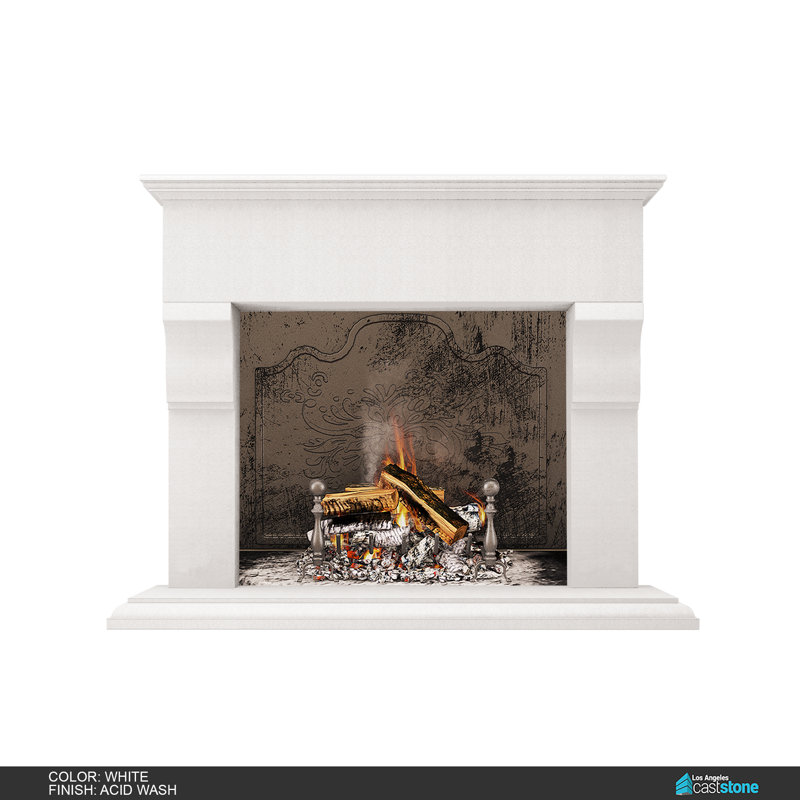 Martel Fireplace Surround, White Acid Wash