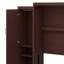 Lit escamotable en bois avec 2 garde-robe et tablette de rangement-1836070741