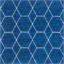 Tapis bleu marine à motif géométrique Debrodie-1357898797