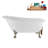 58" Streamlin Clawfoot Tub,Tray,Drain, Clawfeet-101628927-102219861