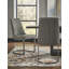 49.53cm H Upholstered Side Chair in Grey