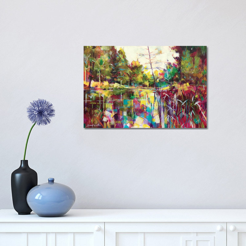 Soudley Ponds by Doug Eaton - Painting on Canvas, 66.04 cm H x 45.72 cm W x 3.175 cm D, Wrapped Canvas