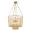 Luminaire suspendu en or Mahtab Rattan Coastal Boho