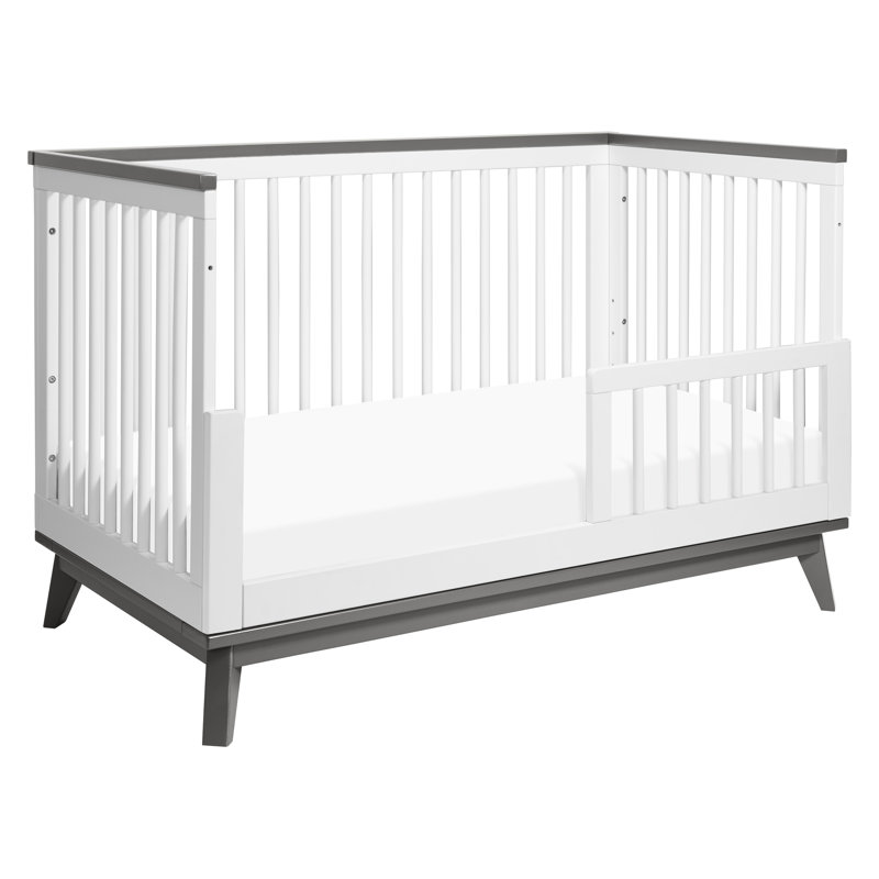 Scoot 3-in-1 Convertible Crib, Slate/White