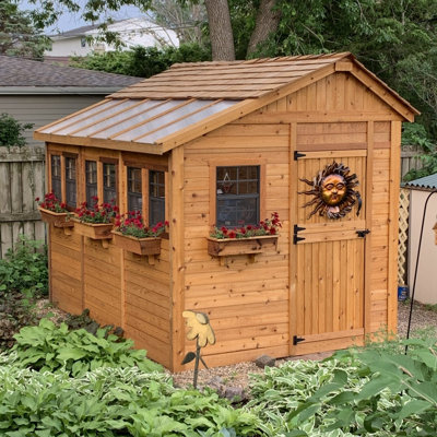 8 ft. W x 12 ft. D Cedar Wood Sunshed Garden Shed