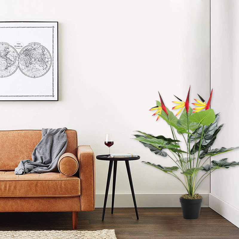 75 cm H Faux Palm Plant in Plastic Pot