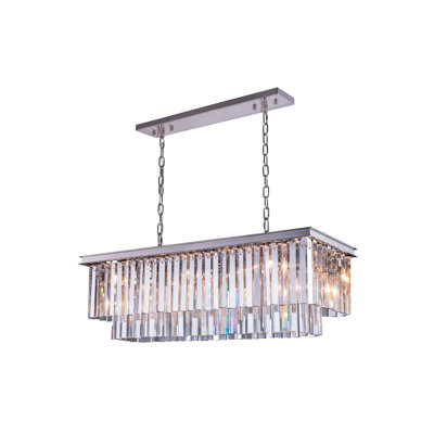 Lustre rectangulaire unique à 12 lumières Dahlonega
