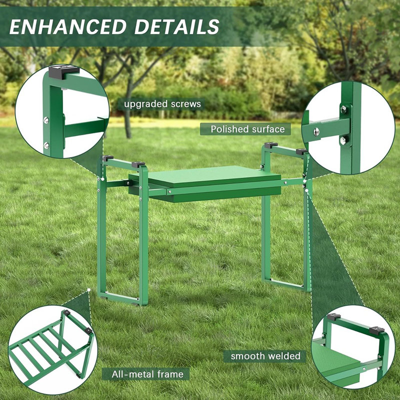 Garden Kneeler And Siège, 10,2 po plus épais et robuste