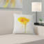 Coussin décoratif à fleurs jaunes et aquarelle-1958007774