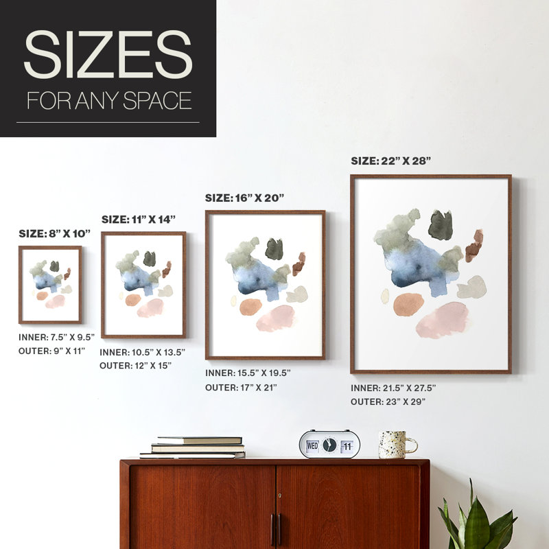 Fresh Start I Framed Print - Solid Wood, Brown, 28" H x 22" W