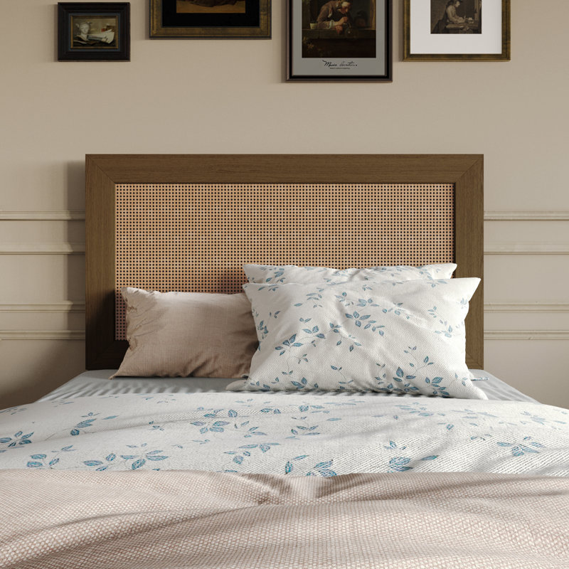 Tête de lit double / grand en bois blanche, Noyer, Simple