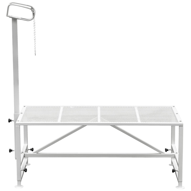 Adjustable Grooming Tub, White, 83.8cm H x 129.5cm W x 58.4cm D