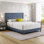 Base de lit en lin Boyd Sleep Mia avec tête de lit capitonnée, aucun sommier requis-1606694214-1606694215