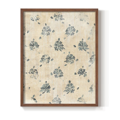 Vintage Blockprint II Framed Print - Solid Wood