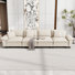 Canapé modulaire de 158 po, canapé Cloud Comfy pour le salon, canapé 4 places à assise profonde avec coussin décoratif