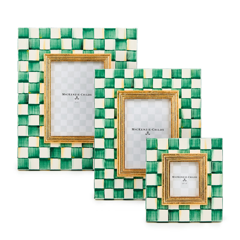 Emerald Check Frame, 4" x 6"