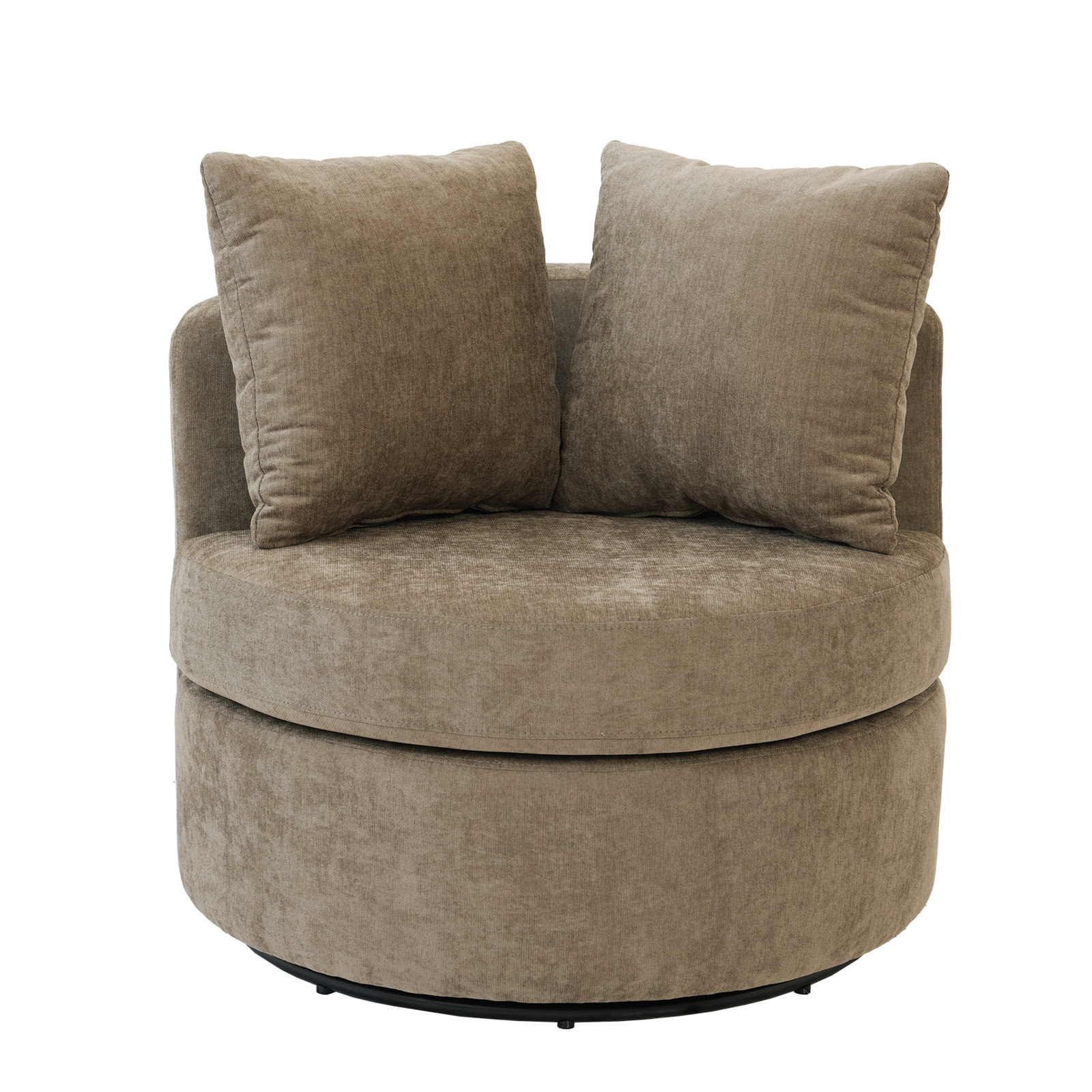 Amara 32" Upholstered Swivel Chair, Mineral Linen Blend