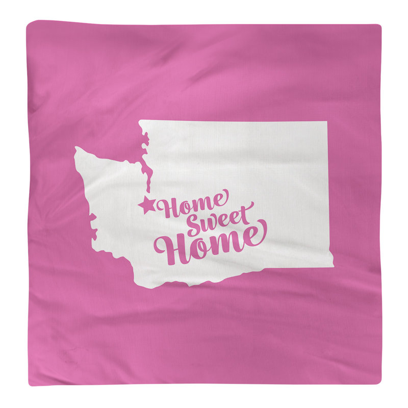 Home Sweet Tacoma Napkin Small - Twill, Pink, 10" W x 10" D, Polyester