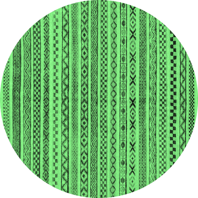 Keonda Washable Geometric Indoor Rug, Round 3'