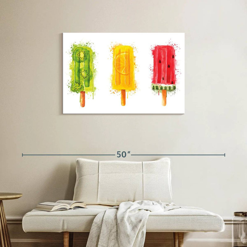 Yarlin Fruity Popsicles Splatter, 24" H x 36" W
