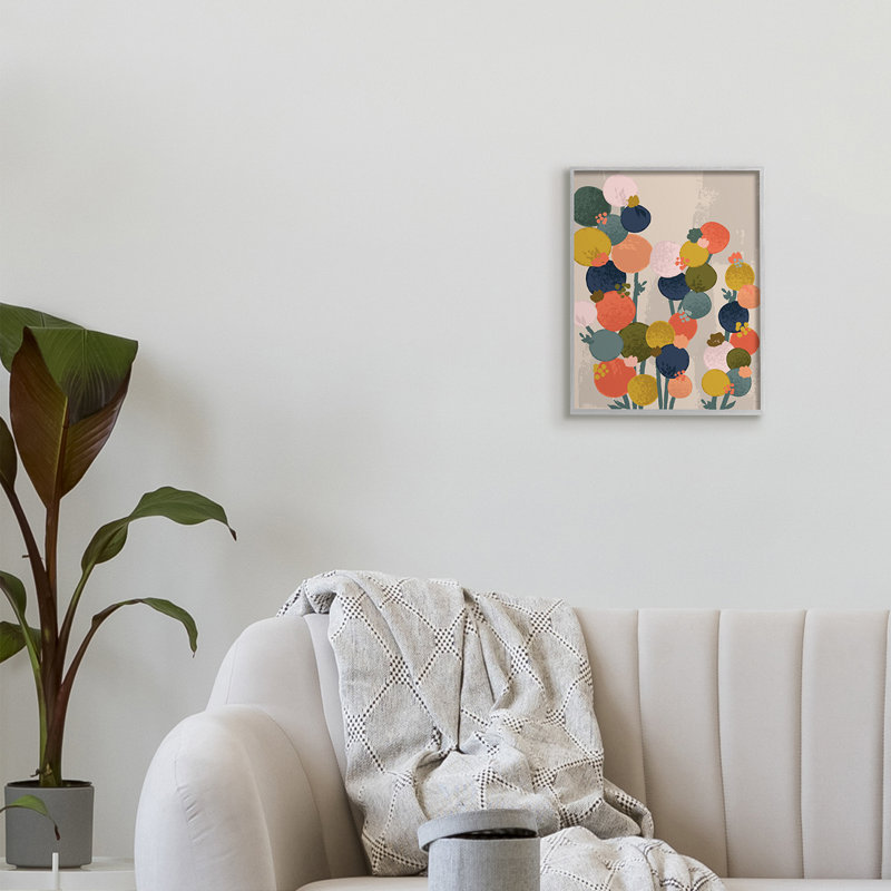 «Organic Organic Shape Flowers» par Lisa White boutons - impression, H 14 po x l 11 po, Estampe numérique Farmhouse
