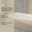 Baignoire de trempage en acrylique de 60 po avec jupe, trempage profond de 13,8 po, capacité de 131 gallons, base antidérapante, dossier ergonomique, bonde chromée à la main