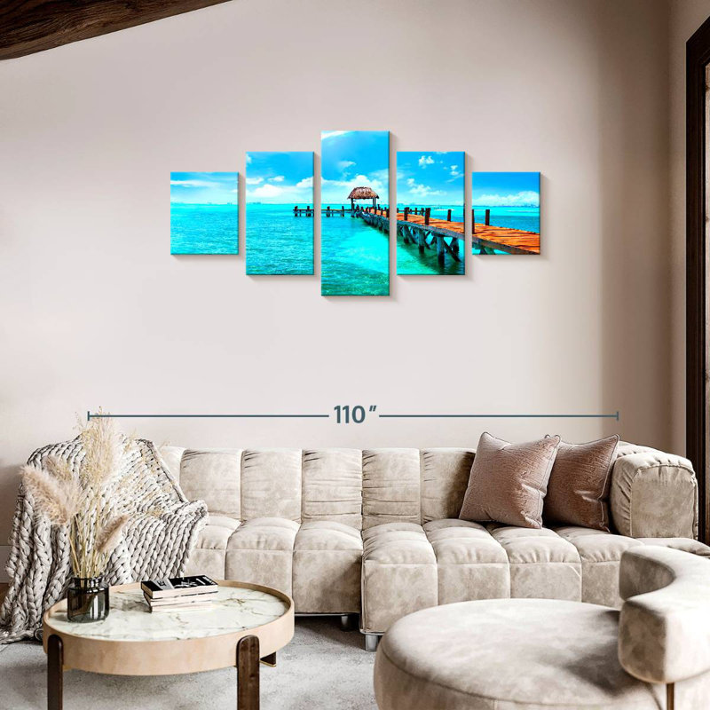Caribbean Paradise, 34" H x 74" W