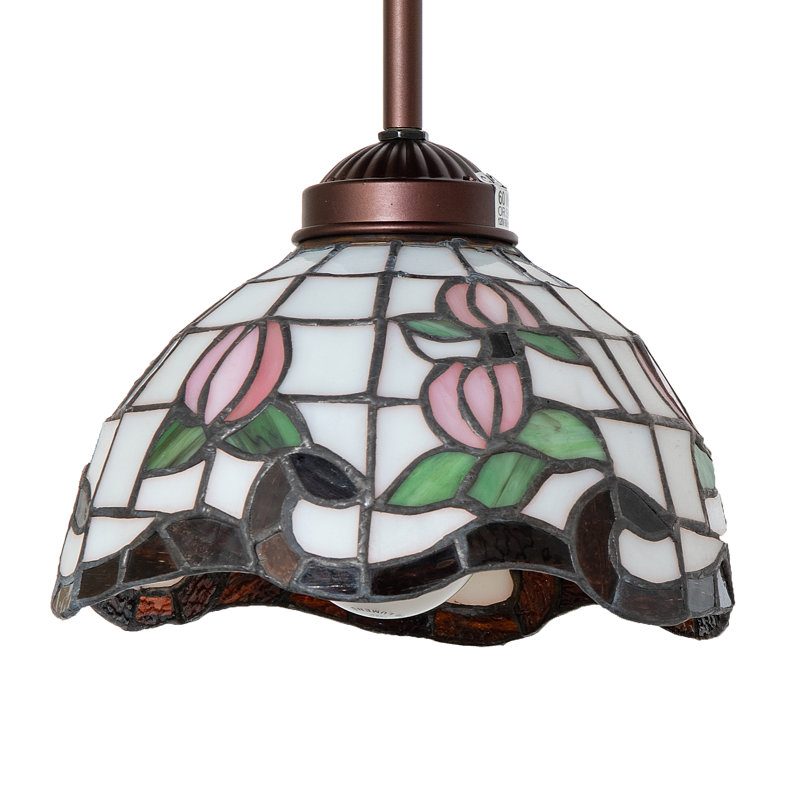 7" Wide Roseborder Mini Pendant