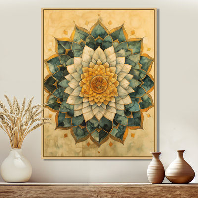 Mandala of Inner Balance II - Meditative Framed Canvas Print