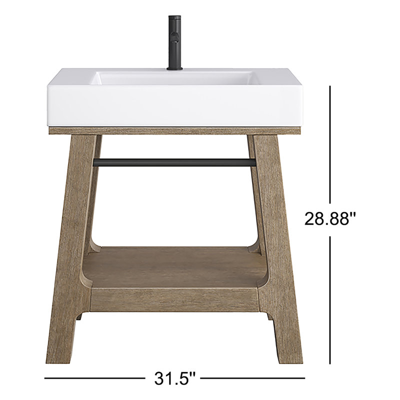 Auburn 36'' W Single Vanity, Glossy White
