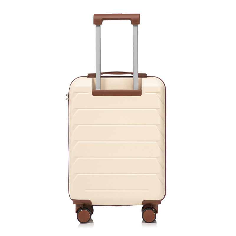 Bagage à carreaux rigides en ABS 20 pouces - Surface résistante aux égratignures et quatre roues multidirectionnelles