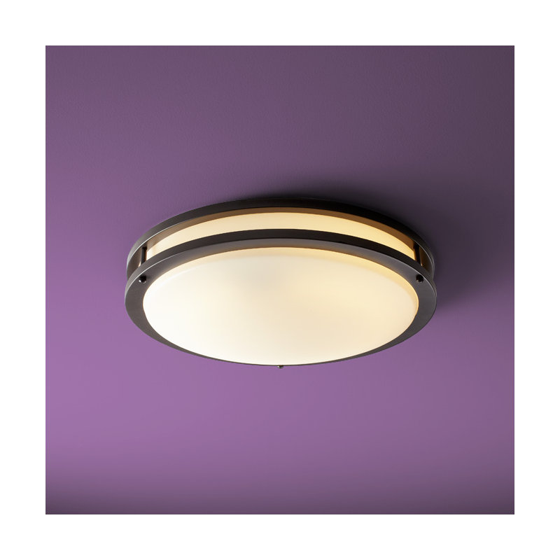 Oracle Acrylic Flush Mount, Old World