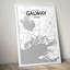 Galway City Map - No Frame Print-424255643
