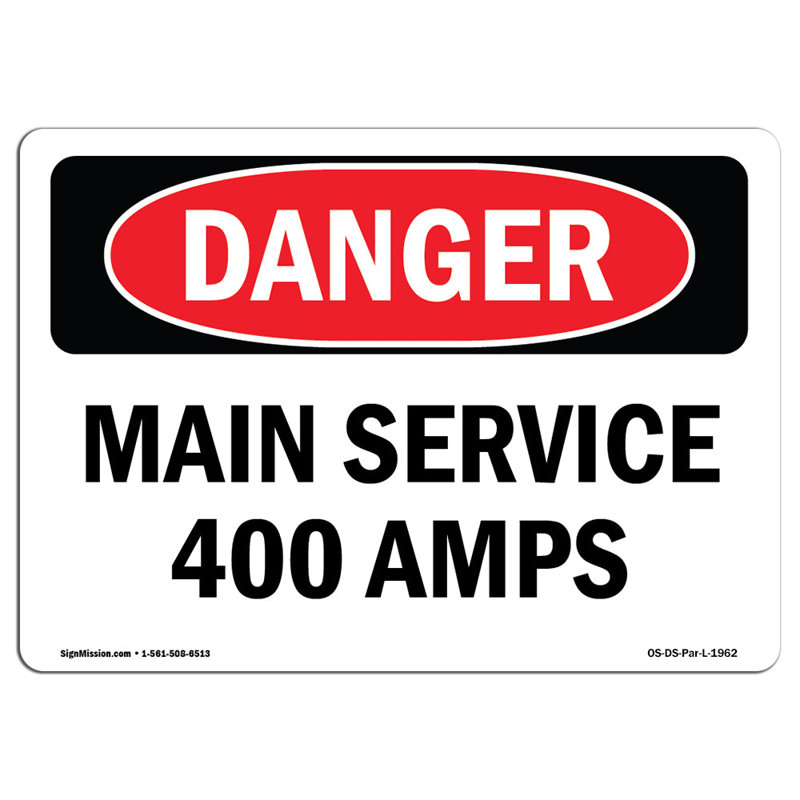Danger Sign, 18" H x 24" W x 0.1" D