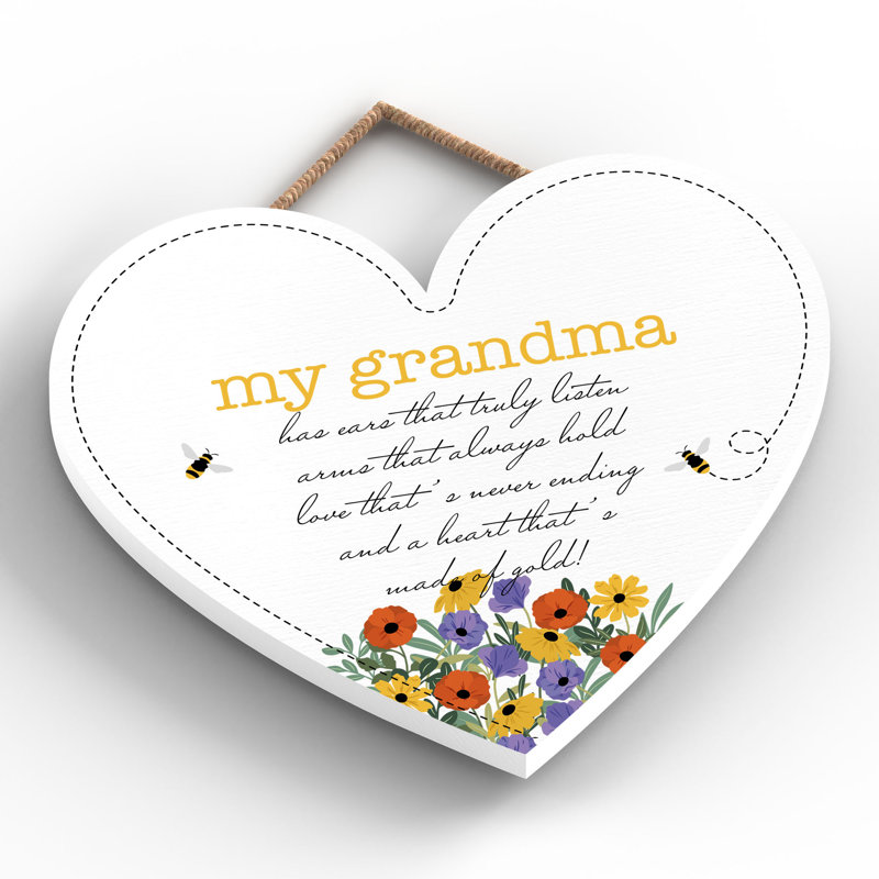 Words And Text Wall Decor, 16cm H x 17cm W x 0.9cm D