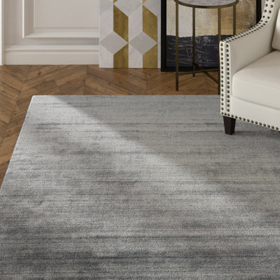Mcelroy Handwoven Flatweave Dark Gray Area Rug