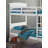 Transition Twin Full Bunk Bed White Finish Plank Style And Bracket Feet-1320274414