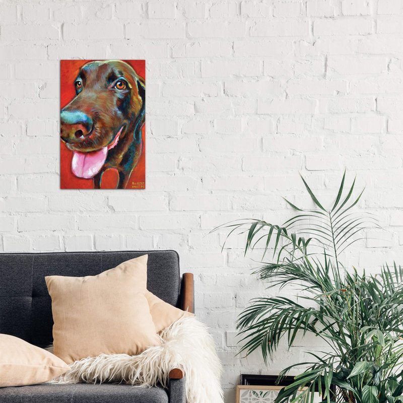 Chocolate Lab - Wrapped Canvas Painting, 66.04 cm H x 45.72 cm W x 1.91 cm D