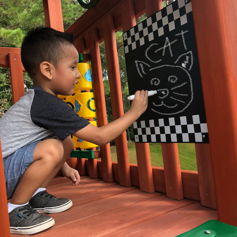 Black Metal Magnetic Chalkboard Kit for Playsets