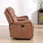 75.2'' Wide Classic Leather Reclining Sectional, Loveseat Recliner With Storage & Cup Holders-1372555128