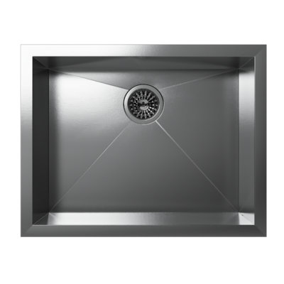 Évier de cuisine encastrable en acier inoxydable calibre 18 de calibre 18 KSS-2318-0 Cantrio