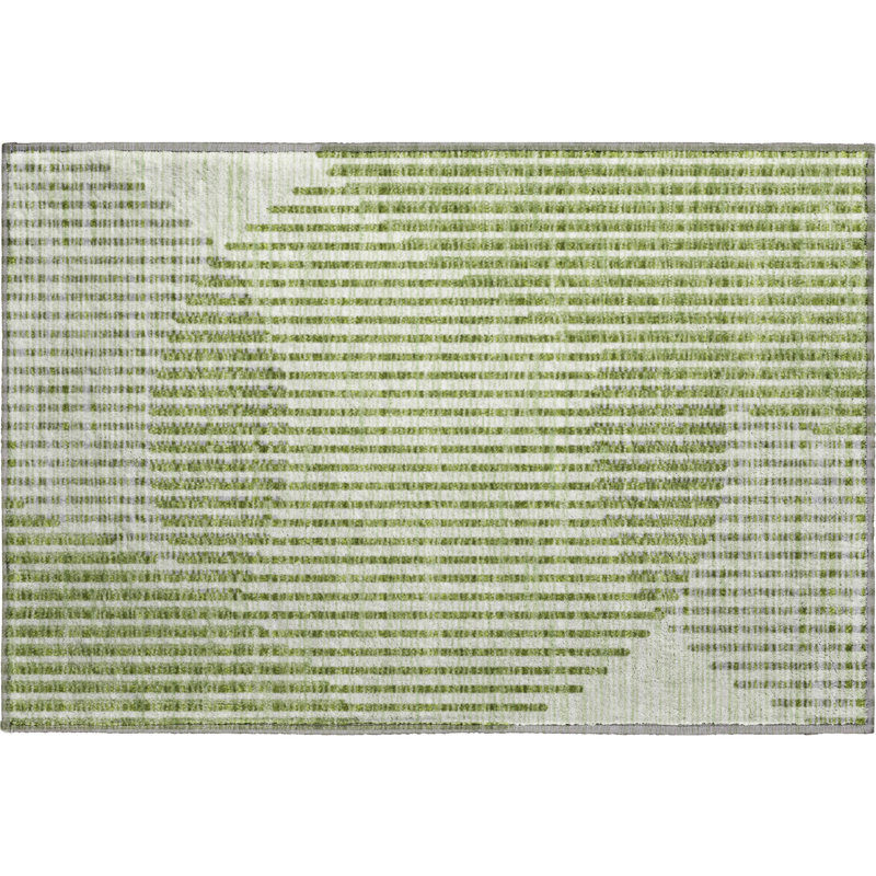 Premium Machine Washable Corum AMF1001 Circles Rug, Rectangle 1'8" x 2'6"