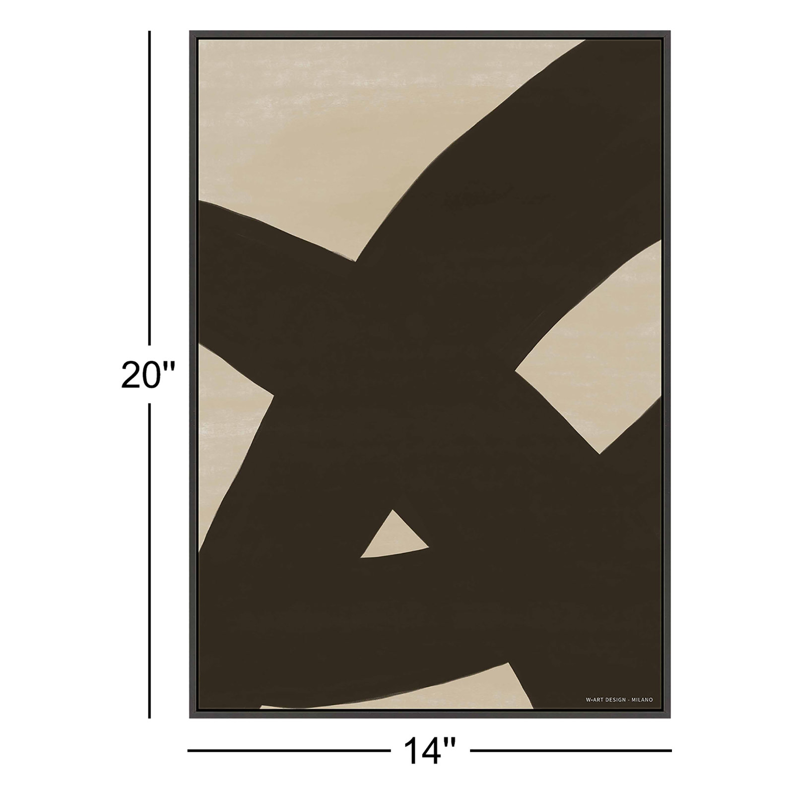 Form & Fusion 2 by Romina Gadler, 20" H x 14" W x 1.25" D, Black Framed Canvas