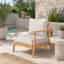 Fauteuil club de patio en bois d'acacia