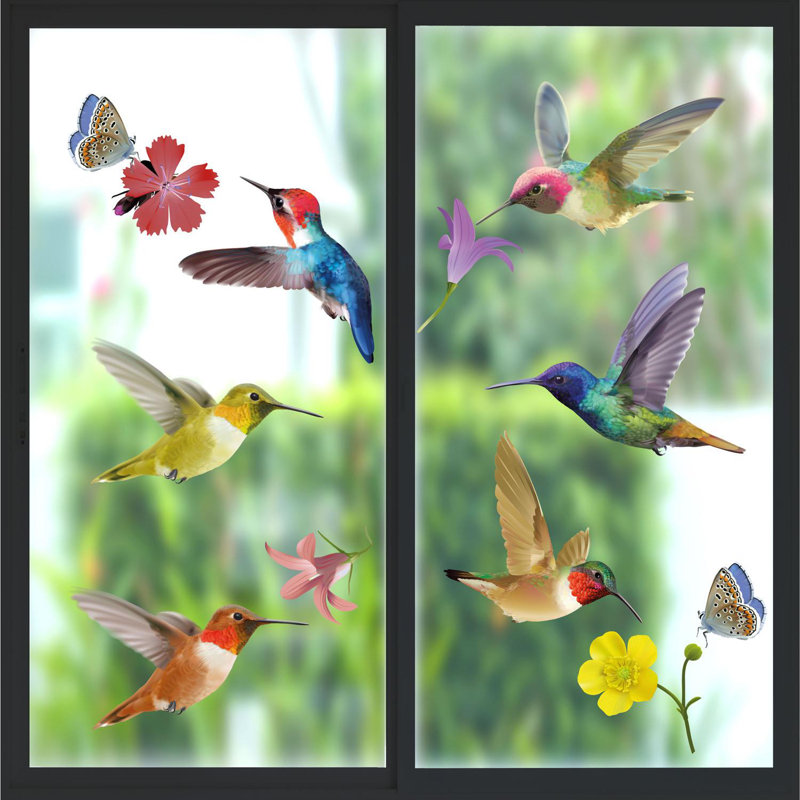 Les grandes fenêtres de colibris s'agrippent, H 37,4 po x l 37,4 po x P 0,01 po