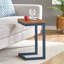 Table de bout 19 "en noyer et bois noir et fer