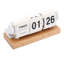 Réveil à bascule, mouvement mécanique à quartz, alimentation USB, style rétro, en bois, automatique, blanc, idéal pour la maison ou le bureau.-1169680528