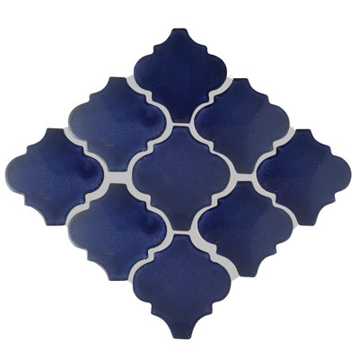 4" x 4" 9pcs TalaMex Lantern Mexican Arabesque Clay Tile Handmade Talavera Backsplash